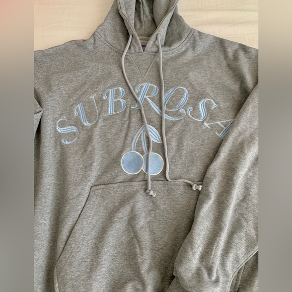 SUBROSA grey hoodie y2k style - Picture 5 of 8